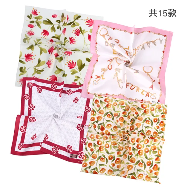 【Sybilla】買一送一 日本製多款品牌優雅印花純棉帕巾方巾領巾(共15款)