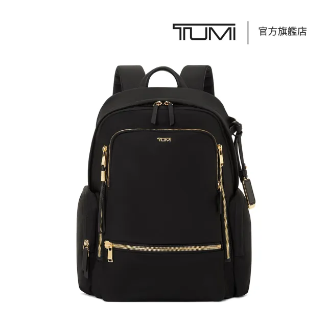 【TUMI】Voyageur Celina 都會休閒背包 - 黑金(TUMI 官方旗艦店)