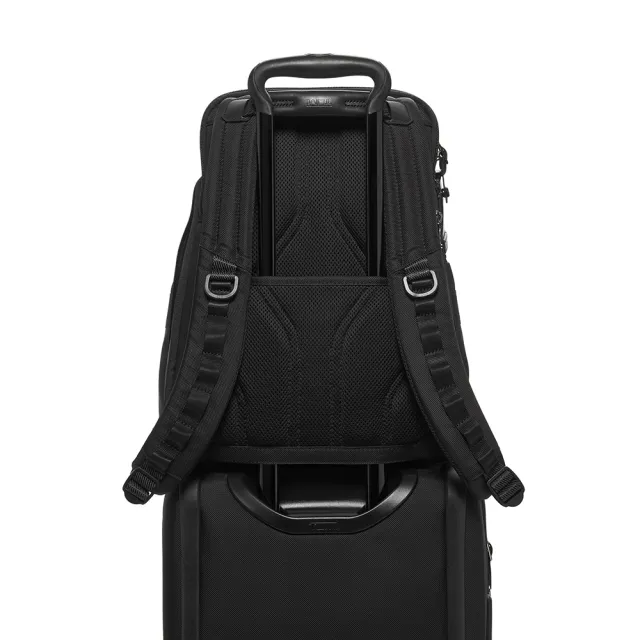 【TUMI】Alpha Bravo Navigation 彈道尼龍都會通勤後背包 - 黑色（可擴展大容量）(TUMI 官方旗艦店)