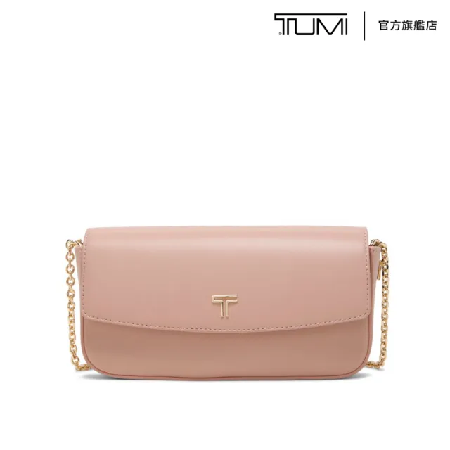 【TUMI】BELDEN SLG 鏈帶斜背皮革錢包 - 腮紅(TUMI 官方旗艦店)