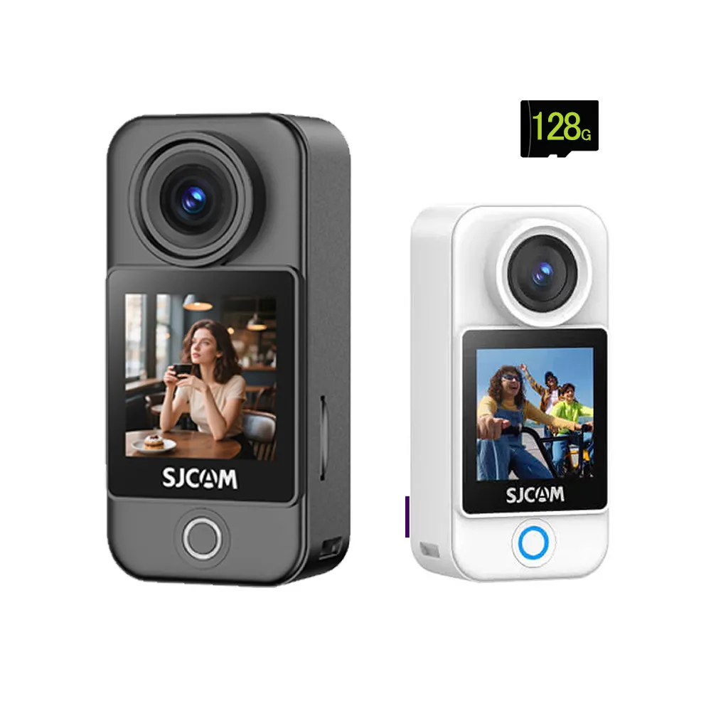 【SJCAM】FLYone SJCAM C400 口袋版 4K 高清WIFI 觸控 便攜記錄器/迷你相機(加送128G卡)