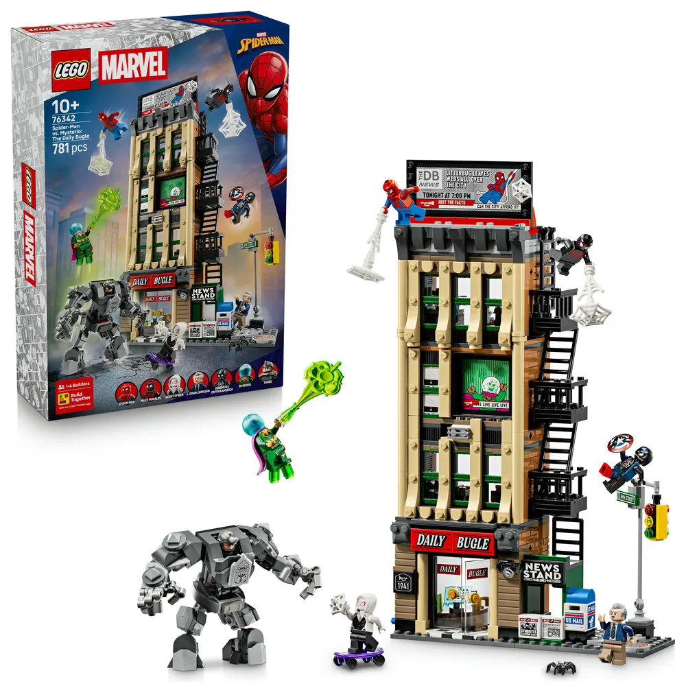 【LEGO 樂高】漫威超級英雄系列 76342 蜘蛛人大戰神秘法師：號角日報(Marvel 積木 玩具 禮物)