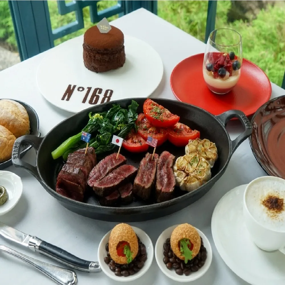 【台北維多麗亞酒店】N°168 PRIME牛排館★平日午間極饗3牛盛宴 雙人套餐