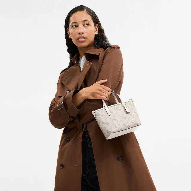 【COACH】蔻馳官方直營 CITY 馬車圖案/經典Logo迷你托特包 托特手袋 斜背包 手提包-多色任選(CCO38/CW032)
