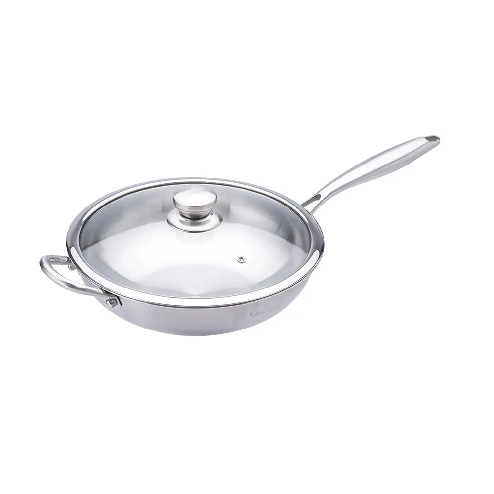 【CookPower 鍋寶】Eternal系列316不鏽鋼深炒鍋28CM-含蓋