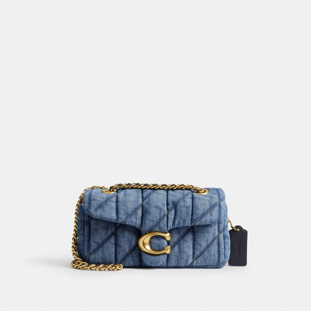 【COACH】蔻馳官方直營 TABBY 絎縫20號單肩手袋-B4/靛藍色(CR701)