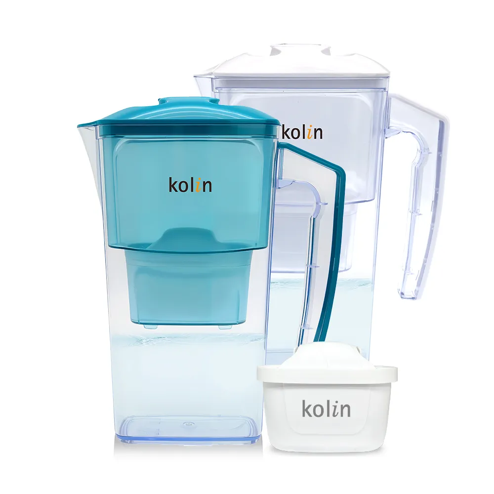 【Kolin 歌林】2.5L日系窄身濾水壺(內含四重濾芯*1/適用Brita)