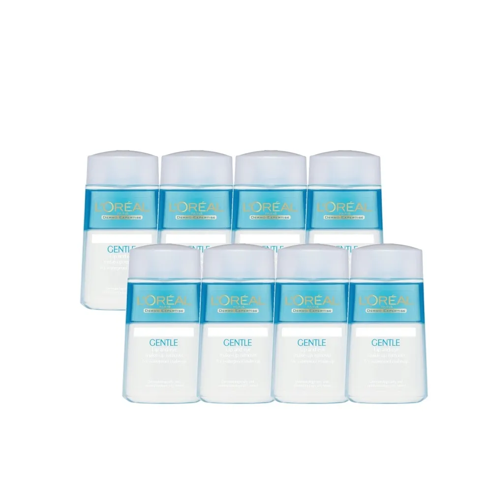 【L’OREAL Paris 巴黎萊雅】溫和眼唇卸妝液125ml_8入組  (卸妝水/卸妝)