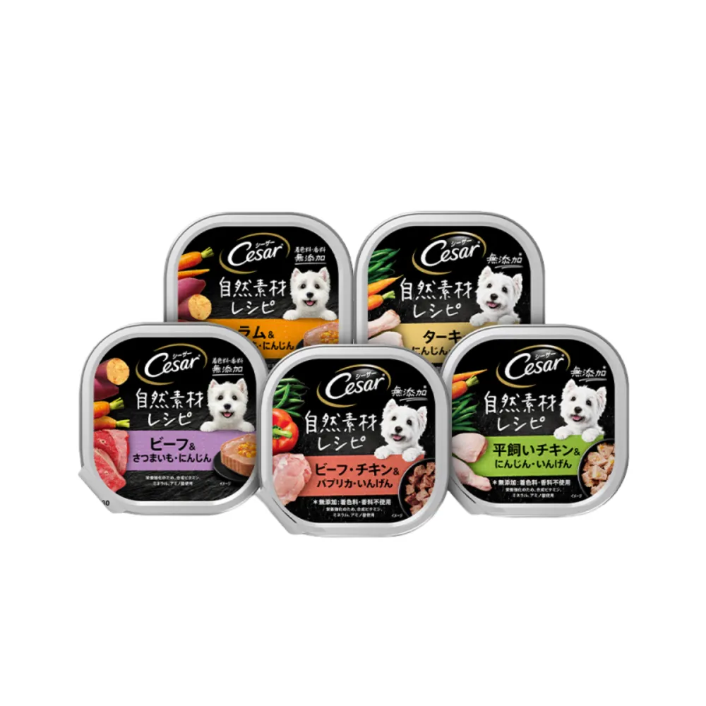 【Cesar 西莎】momo獨家組 自然素材餐盒 85g*56入 寵物/狗飼料/狗食(任選)