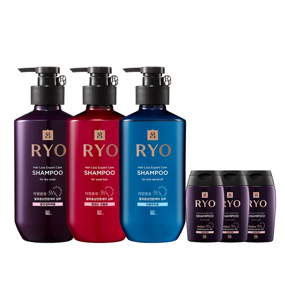 【RYO 呂】官方直營 滋養韌髮洗髮精 400ml x3入(油性/中乾性/敏感性/扁塌無力/去屑)
