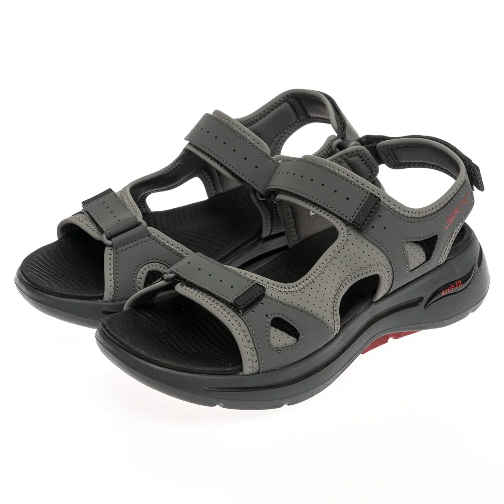 【SKECHERS】男鞋 健走系列涼拖鞋 拖鞋 瞬穿舒適科技 GO WALK ARCH FIT SANDAL(229064CCRD)