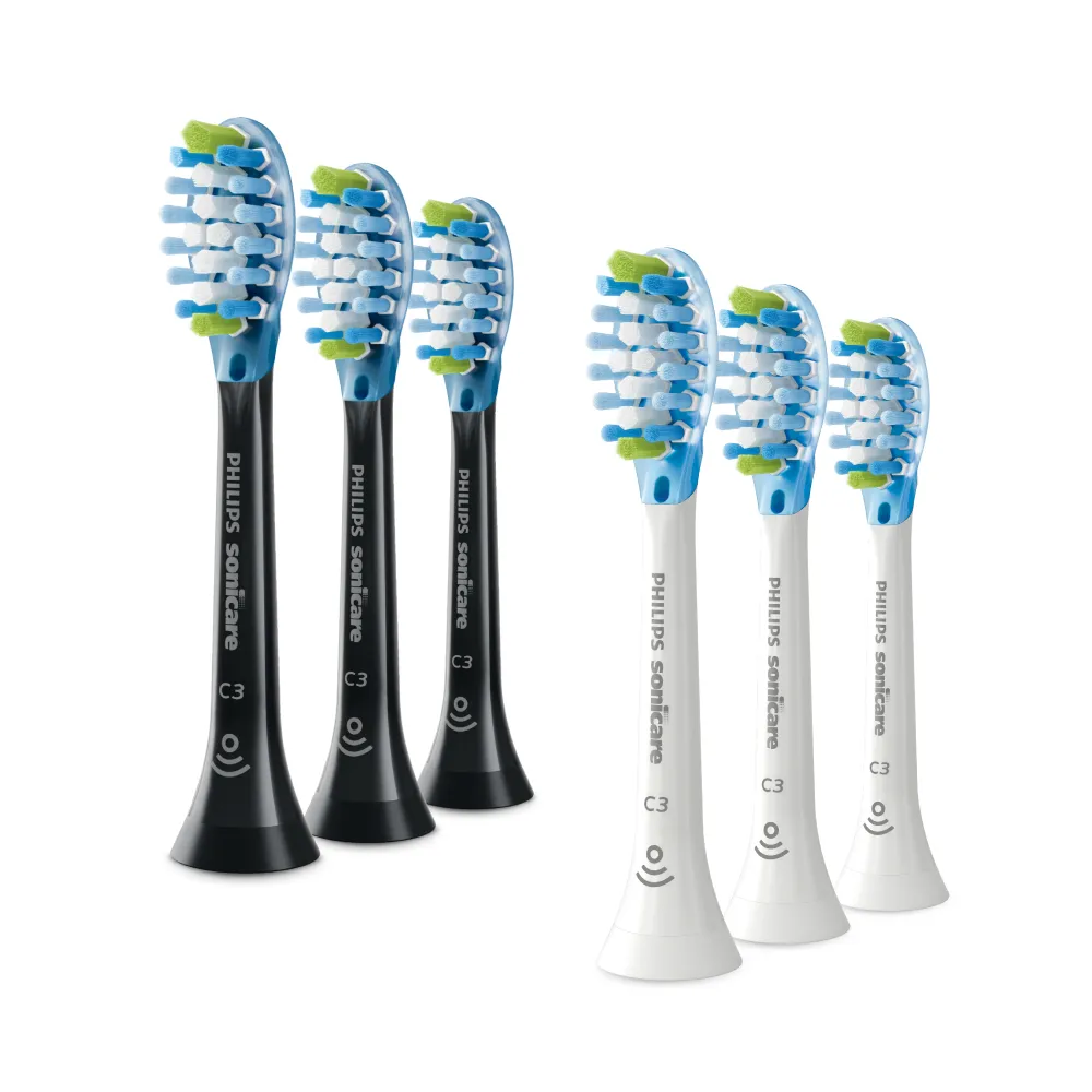 【Philips 飛利浦】HX9043 Sonicare C3智能深層清潔刷頭3入組 (兩色任選/10倍除菌/柔性護齦/官方直營)