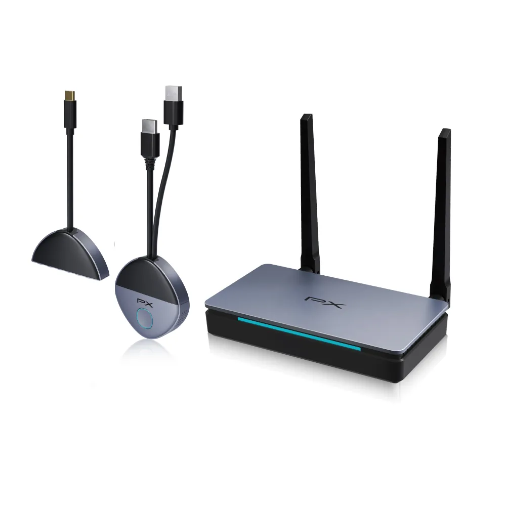 【PX 大通】WTR-5601H HDMI Type-C 1080P兩用無線會議系統傳輸器(免設定會議投影 手機 筆電 無線投屏)