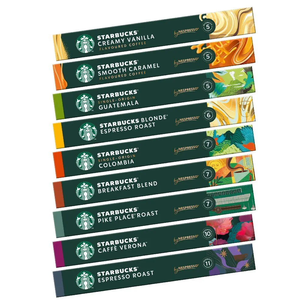 【STARBUCKS 星巴克】--VIP限定--咖啡膠囊10顆 5盒組(口味任選 適用於Nespresso膠囊咖啡機)