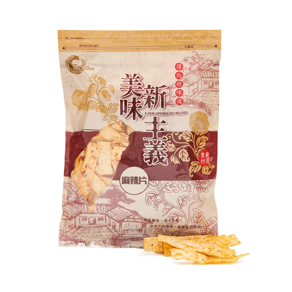 【得倫食品】鱈魚麻辣片-190g(辣味鱈魚片)