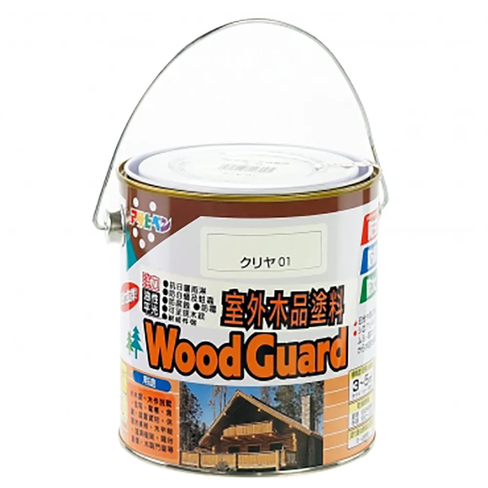 【特力屋】日本 Asahipen 室外強力木品防蟲防腐防霉護木漆 透明 0.7L
