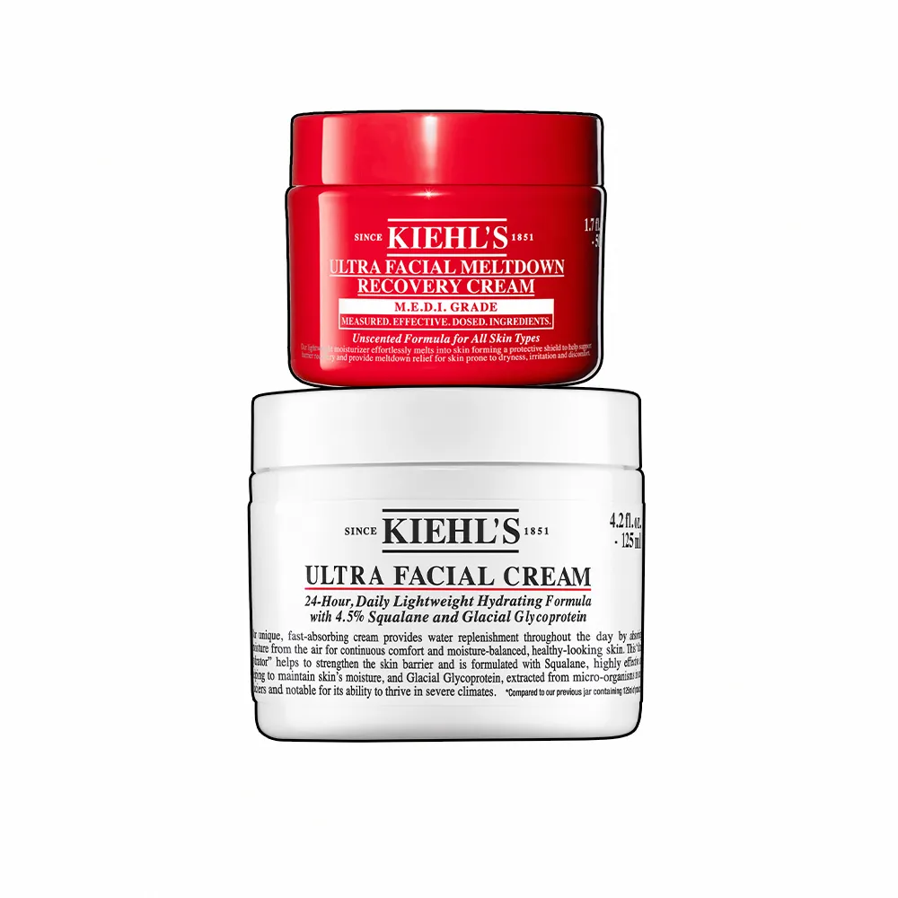 【Kiehl’s 契爾氏】官方直營 屏障修復強效鎖水組(修復霜50ml+舒敏霜125ml)