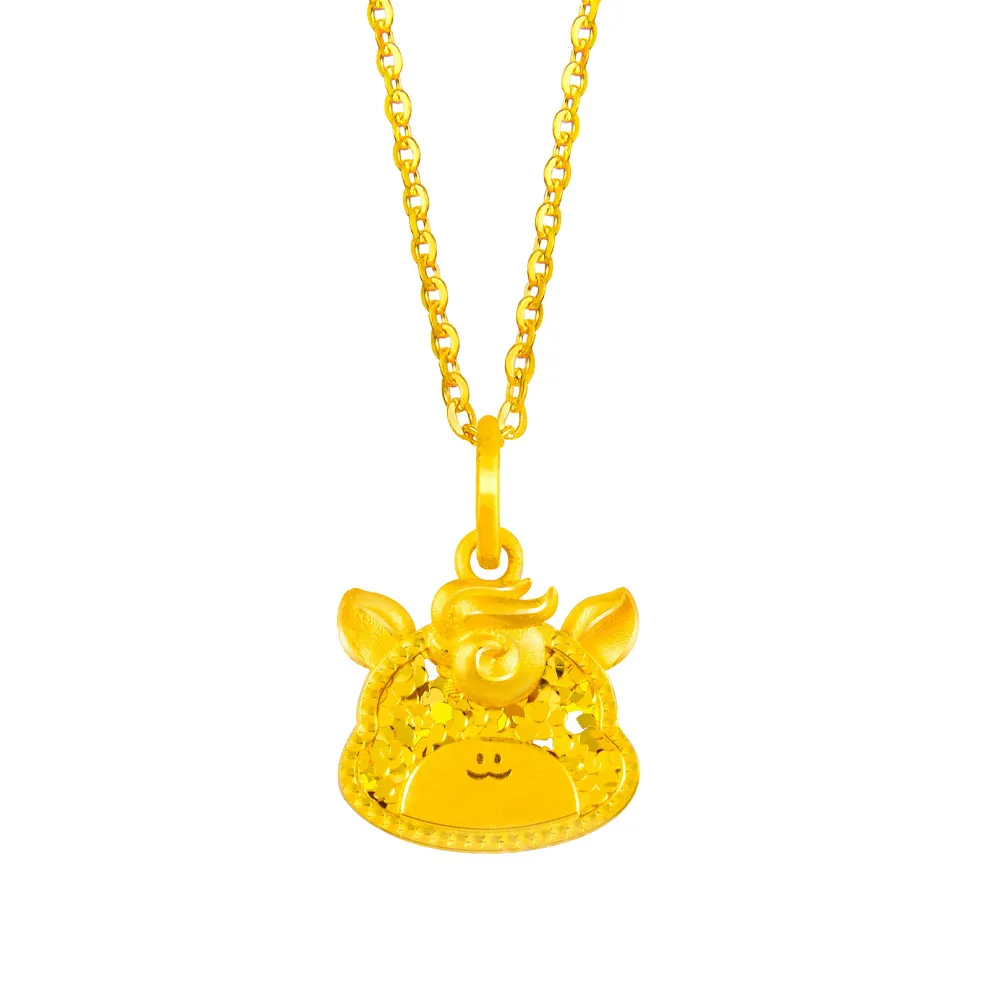 【Just Gold 鎮金店】平安小福馬 黃金吊墜(不含鍊)
