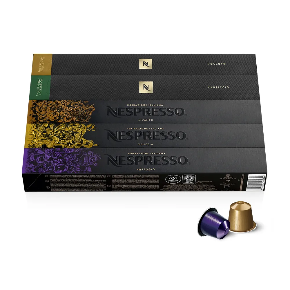 【Nespresso】Original經典義式咖啡膠囊_任選1條裝(10顆/條;僅適用於Nespresso Original系列膠囊咖啡機)