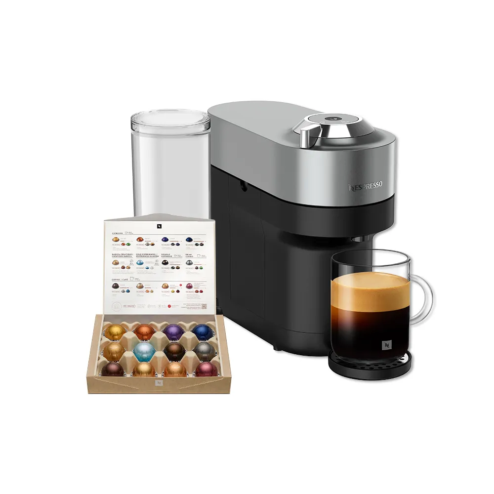 【Nespresso】Vertuo POP+膠囊咖啡機_極致鈦 送禮 入厝 全自動咖啡機(瑞士頂級咖啡品牌)