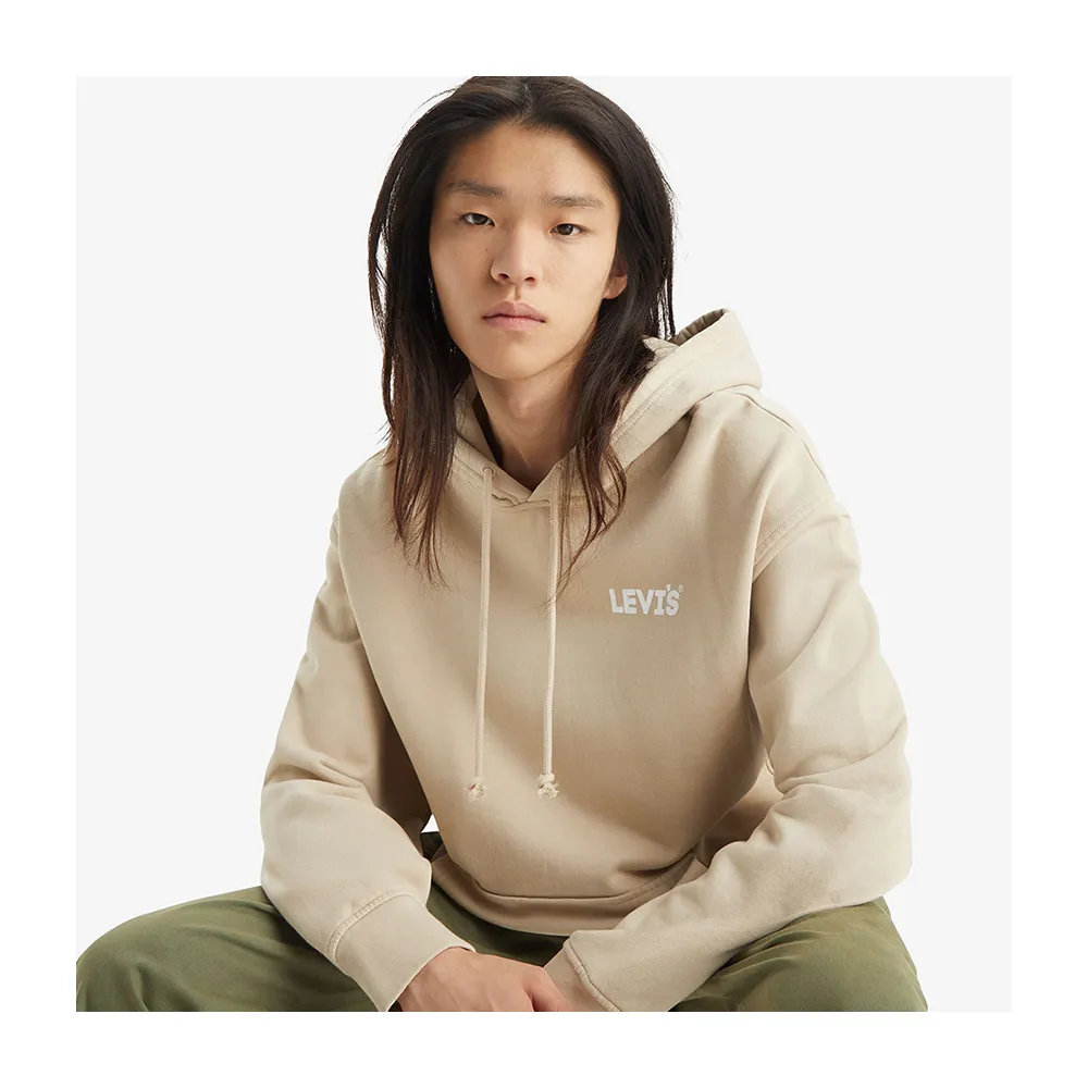 【LEVIS】Levis 男款 寬鬆版連帽Tee / 電子體斑駁Logo 熱賣單品 38479-0318
