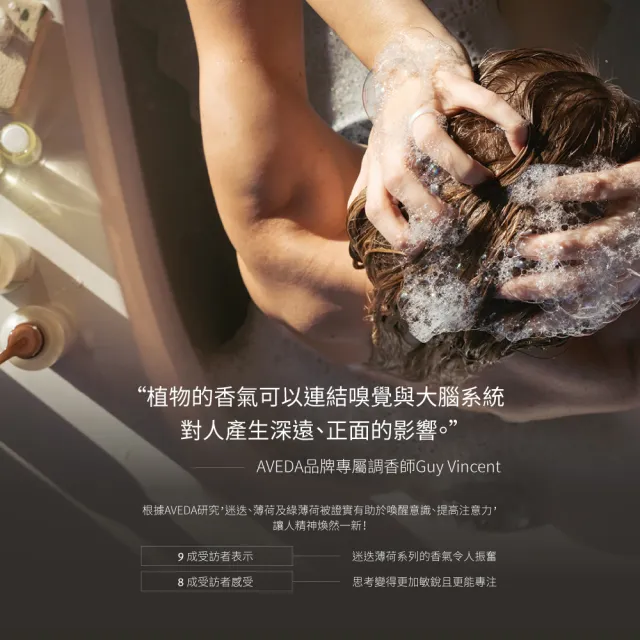 【AVEDA】沁涼豐盈特談組(迷迭/薄荷洗髮精250ml+迷迭/薄荷潤髮乳50ml+豐盈菁華10ml)_夏日清爽_植萃