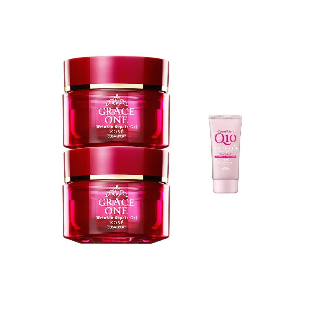 【KOSE 極上活妍】特濃彈力保濕凝霜EX100g-2入(修護精華/保濕小紅瓶/保濕霜/膠原蛋白)