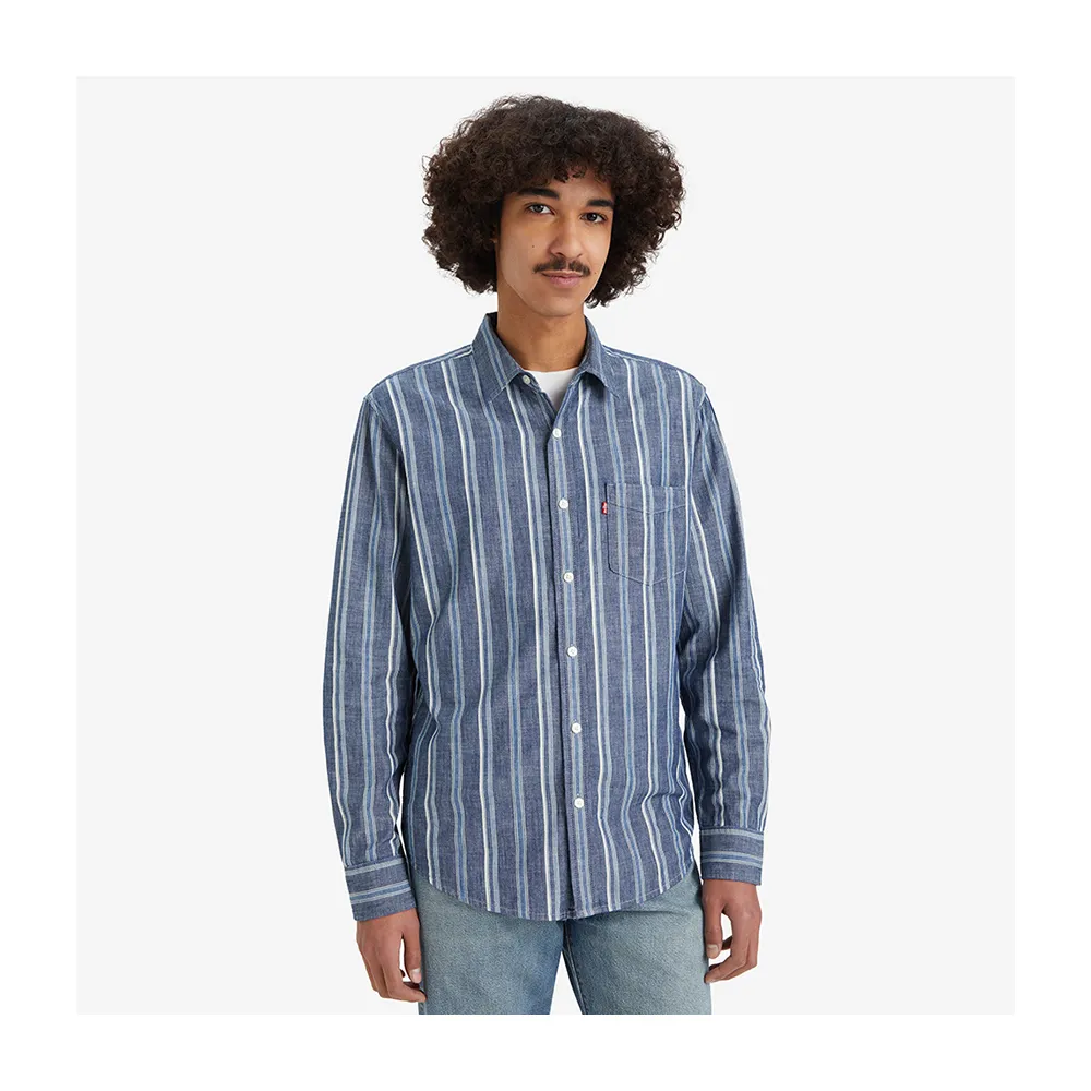 【LEVIS】男款 經典款長袖襯衫 上衣 熱賣單品 85746-0151