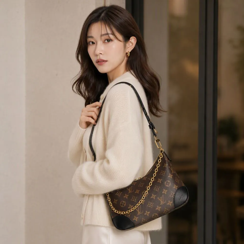 【Louis Vuitton 路易威登】Boulogne PM 牛角側背斜背包(M45832)