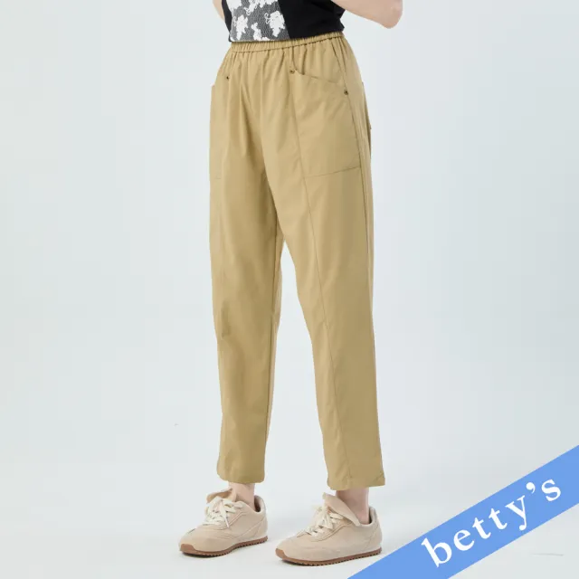 【betty’s 貝蒂思】鬆緊腰拼接造型長褲(共二色)