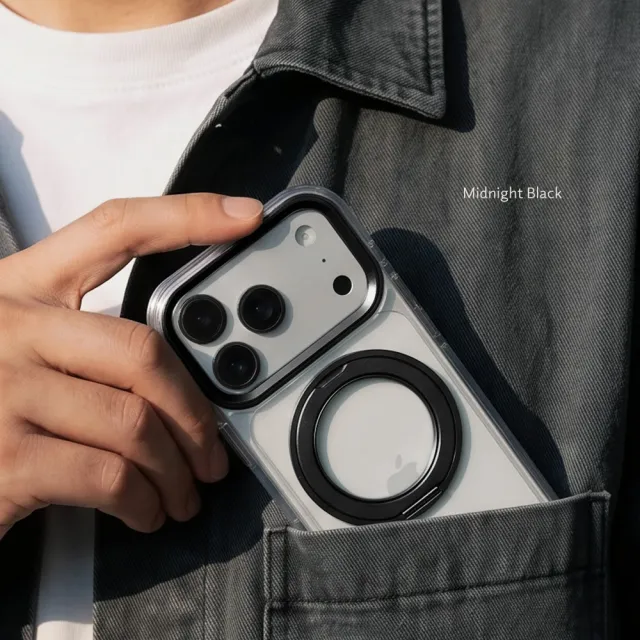 【General】iPhone 18 Pro/Pro Max 360°金屬鏡框支架手機保護殼