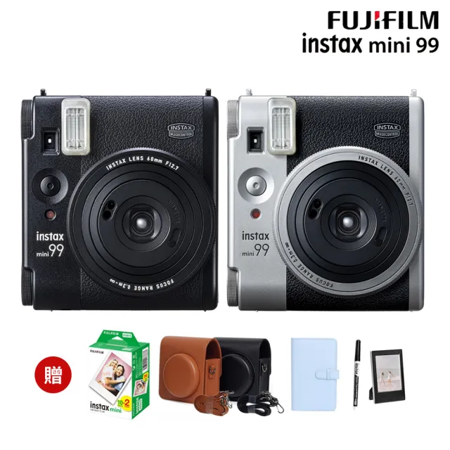 【FUJIFILM 富士軟片】instax mini 99 拍立得相機 原廠公司貨(送皮套20張底片組合)