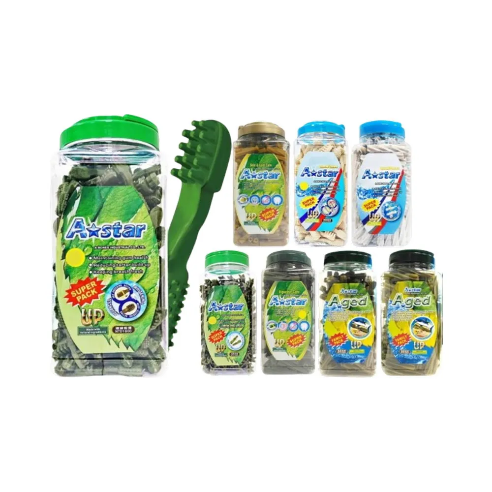 【A star】潔牙骨超大桶裝系列 1900g（SS-3L號)(寵物零食、狗零食、狗潔牙骨、犬潔牙)