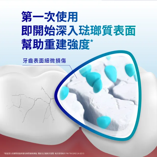 【SENSODYNE 舒酸定】進階護理 專業修護琺瑯質牙膏100g X8入(原味/亮白配方)