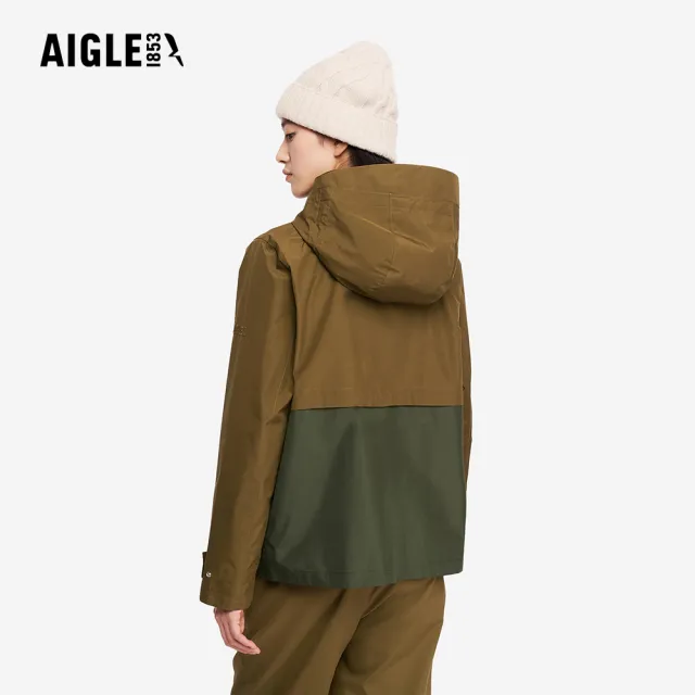【AIGLE】女 GORE-TEX 防水透氣外套｜AG-5A208A071 橄欖綠 (女外套 防水透氣外套 防風外套 Goretex)