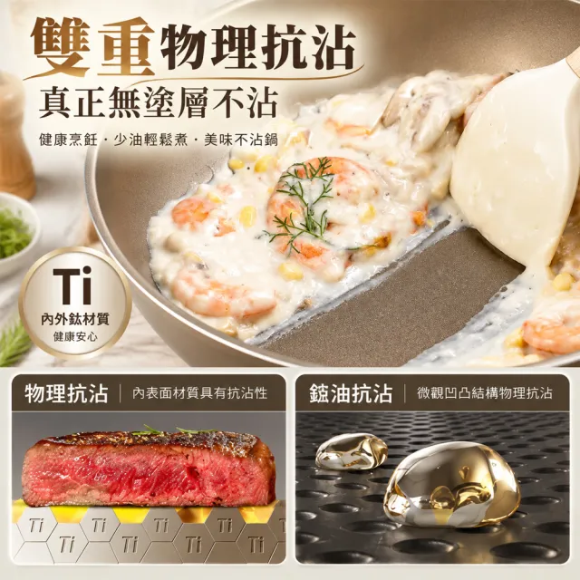 Felsted 菲仕德 不沾鍋 炒鍋 微壓炒鍋 鈦鍋 無塗層鍋 炒菜鍋 32公分微壓鍋 瓦斯爐電磁爐適用