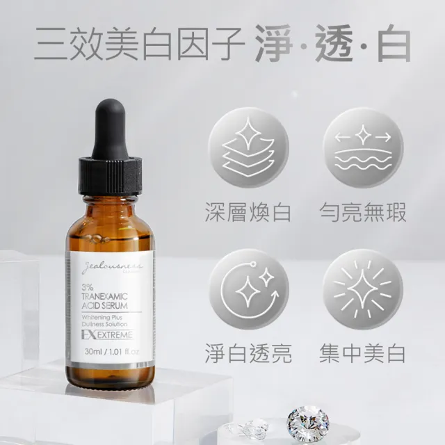 【JS 婕洛妮絲】3%傳明酸美白精華30mlx3（美白透亮）