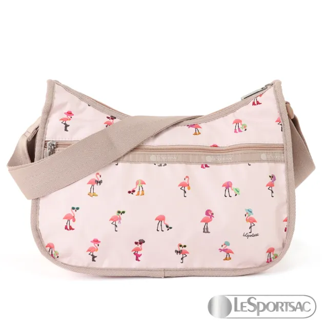 【Lesportsac】Standard 側背水餃包/流浪包(粉漾火鶴)