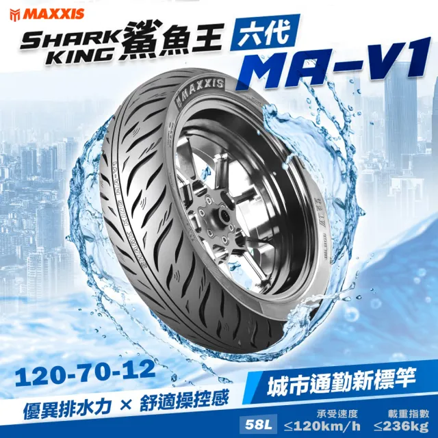 【CST 正新輪胎】鯊魚王六代 MAV1 城市通勤胎 12吋機車輪胎(120/70-12 58L MAV1)