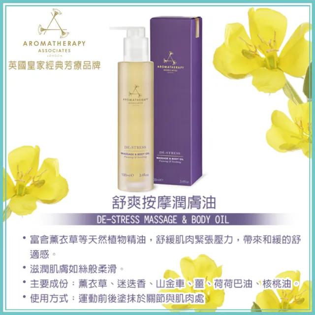 【AA 英國皇家芳療】輕油按摩潤膚油獨家呵護組(潤膚油+沐浴露+品牌毛巾+粉晶按摩組)