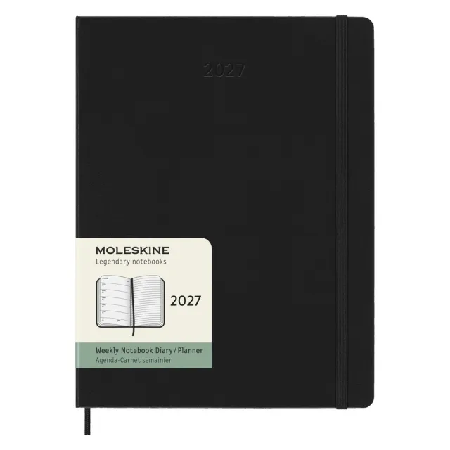 【MOLESKINE】2027 12個月週記硬皮手帳 - XL型/黑