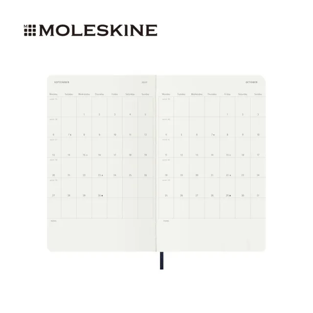 【MOLESKINE】2027 12個月週記軟皮手帳 - L型/寶藍
