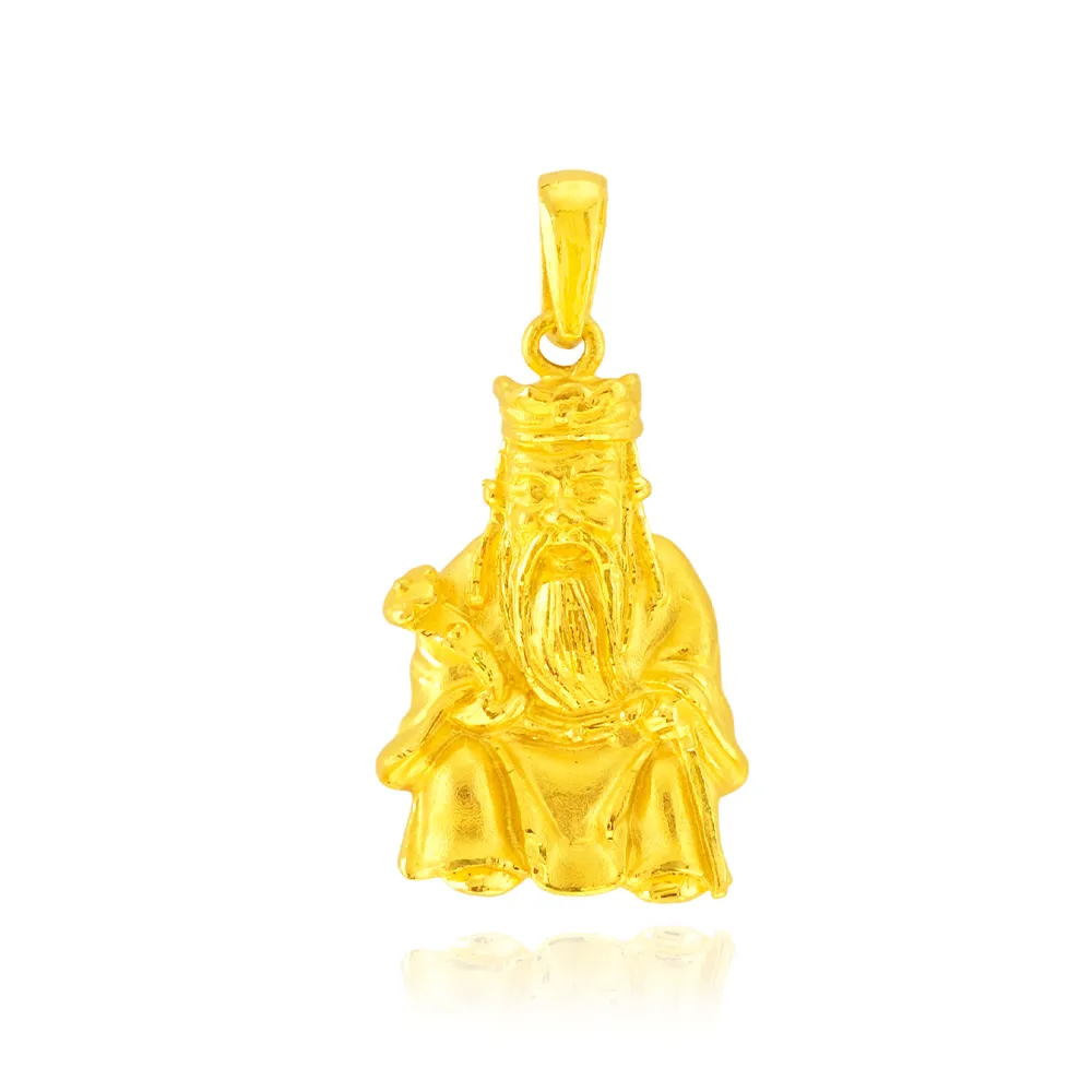 【金緻品】黃金墜子 土地公 1.18錢(純金墜飾 土地公 福德正神 庇佑 神明 宗教 信仰)
