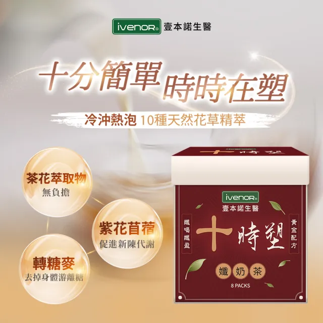 【iVENOR】十時塑孅奶茶x4盒(共32包 冷熱沖泡 促進代謝)