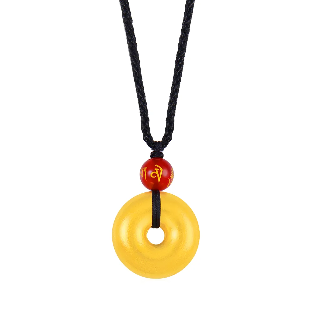 【Just Gold 鎮金店】雋藏 平安順遂 黃金吊墜(附繩)
