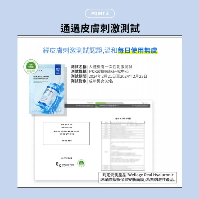 【WELLAGE 唯拉珠】玻尿酸藍瓶保濕安瓶面膜(1盒5入)