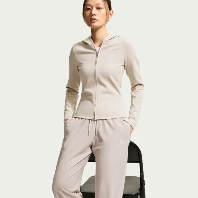 【NIKE 耐吉】長褲 女 運動褲 中腰 直筒 AS W NSW CHILL KNIT LTWT OH PA 米 IQ0093-236