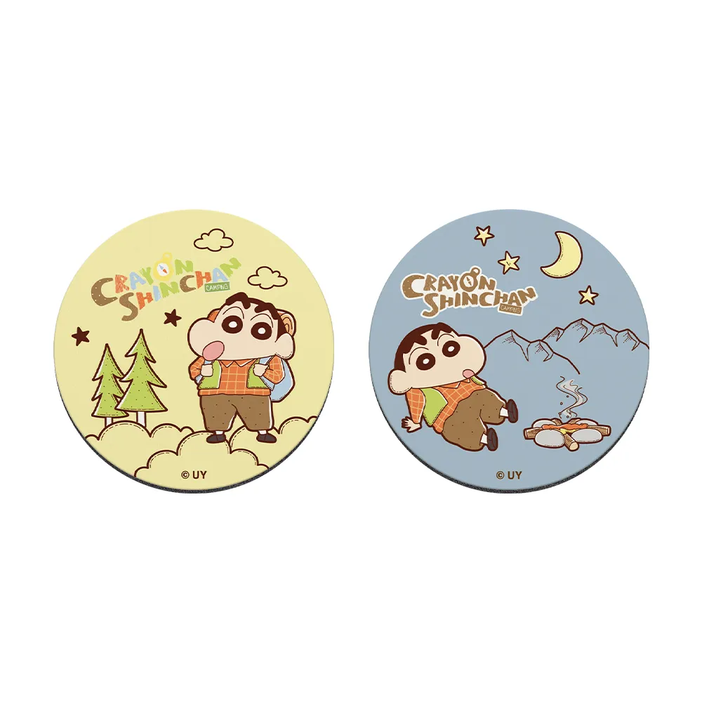 【收納王妃】CRAYON SHINCHAN 蠟筆小新 珪藻土軟式杯墊 杯墊 珪藻土 小新(10x10x0.5 天然環保 辦公室必備)