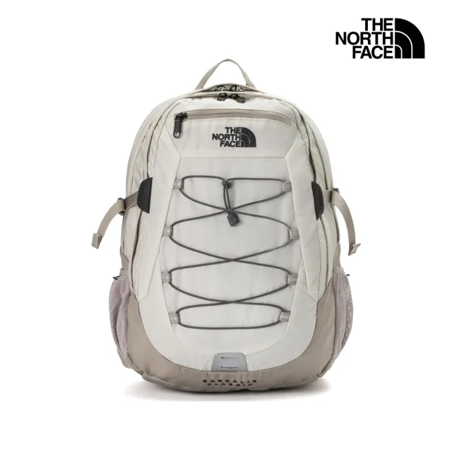 【The North Face】北面男女款灰色DWR防潑水休閒後背包|CF9CZR1 筆電包/登山包