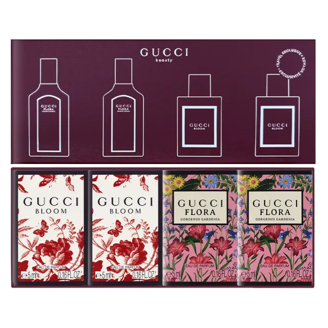 【GUCCI 古馳】花悅梔子花小香禮盒 5ml*4